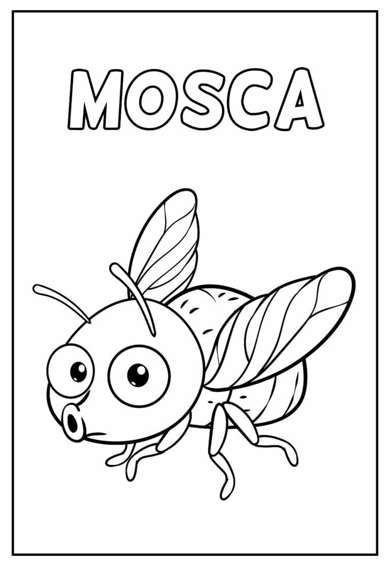 Desenhos de Mosca para colorir - Bora Colorir