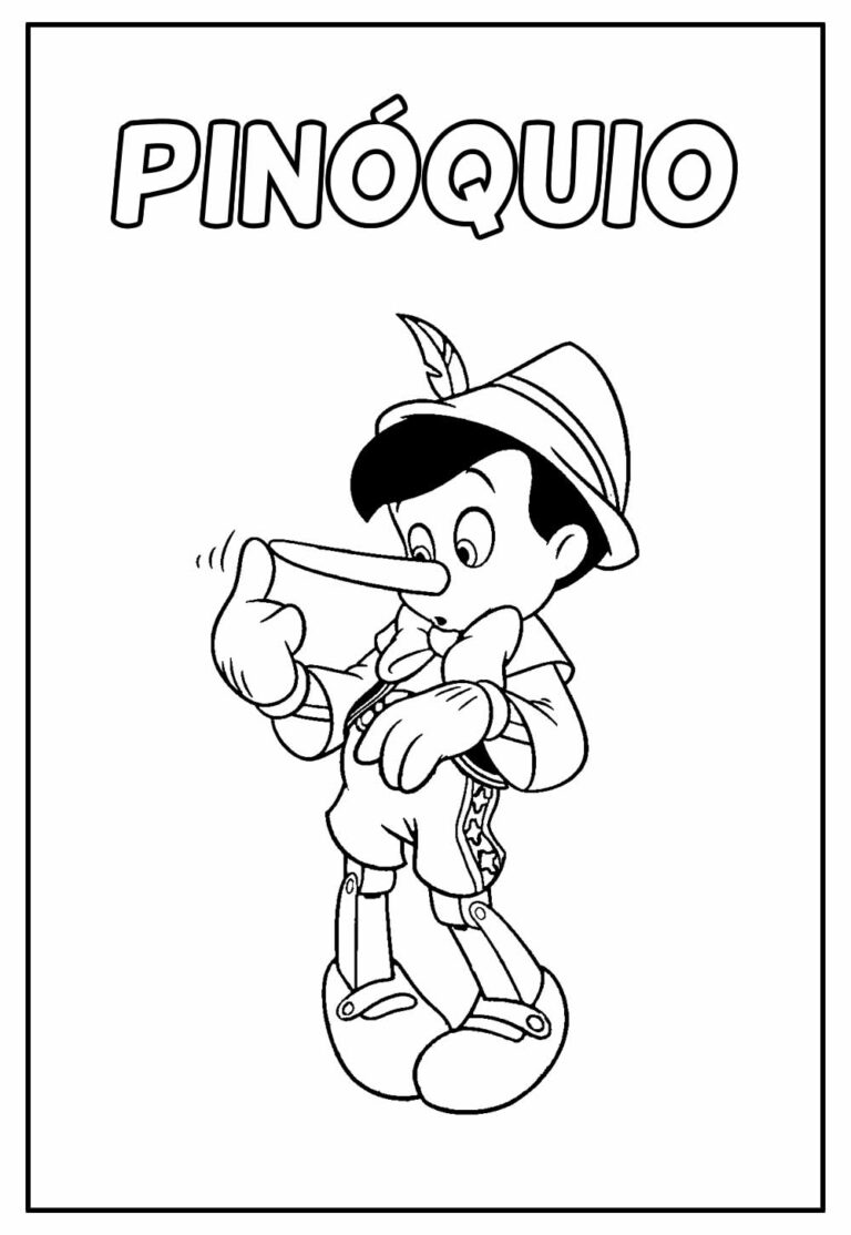 Desenhos de Pinóquio para colorir - Bora Colorir