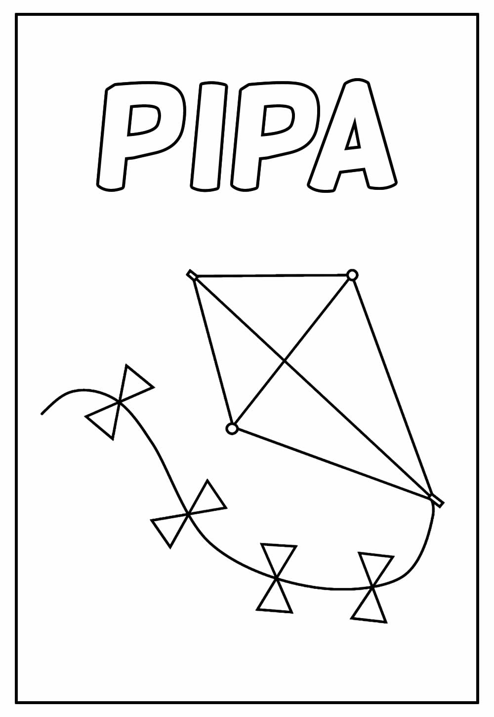 Desenho Educativo de Pipa