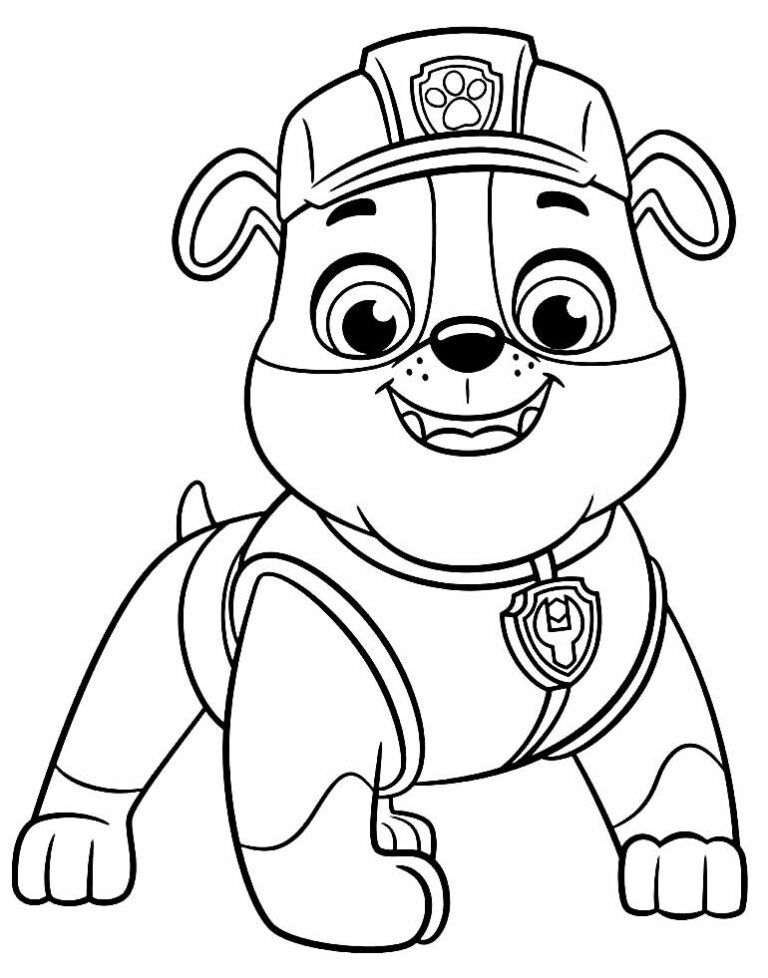 Desenhos do Rubble da Patrulha Canina para colorir - Bora Colorir