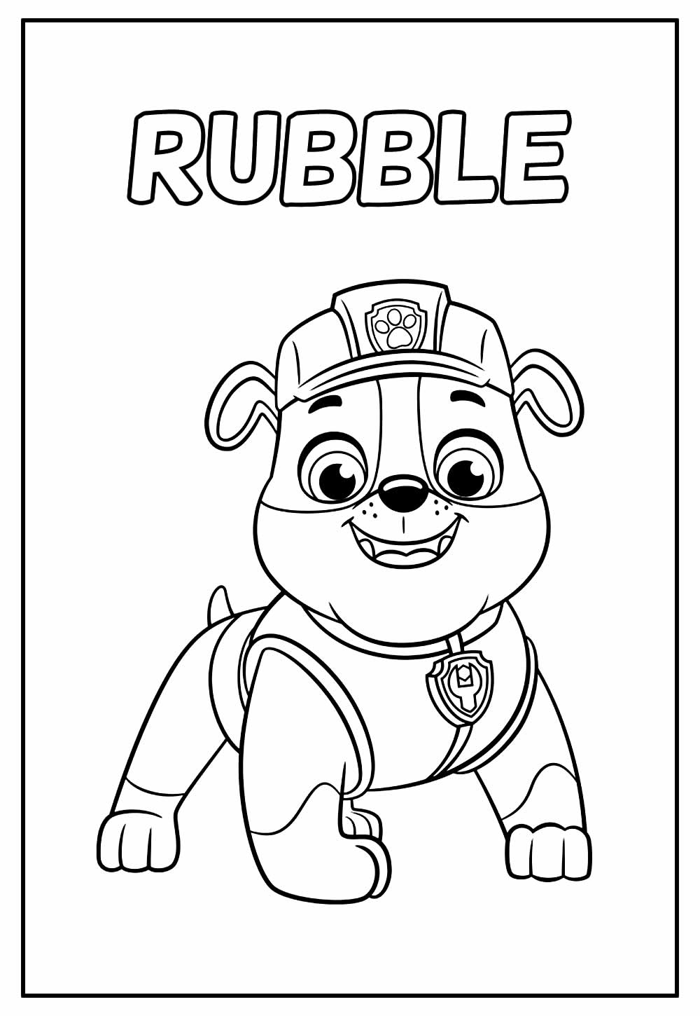 Desenho Educativo do Rubble para colorir