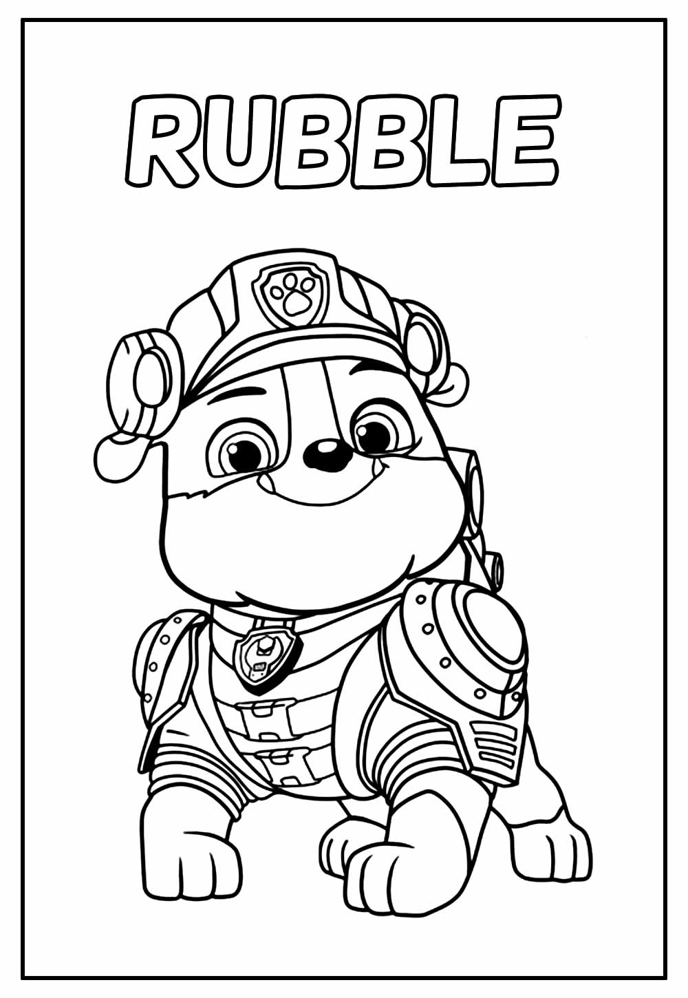 Desenho do Rubble para colorir