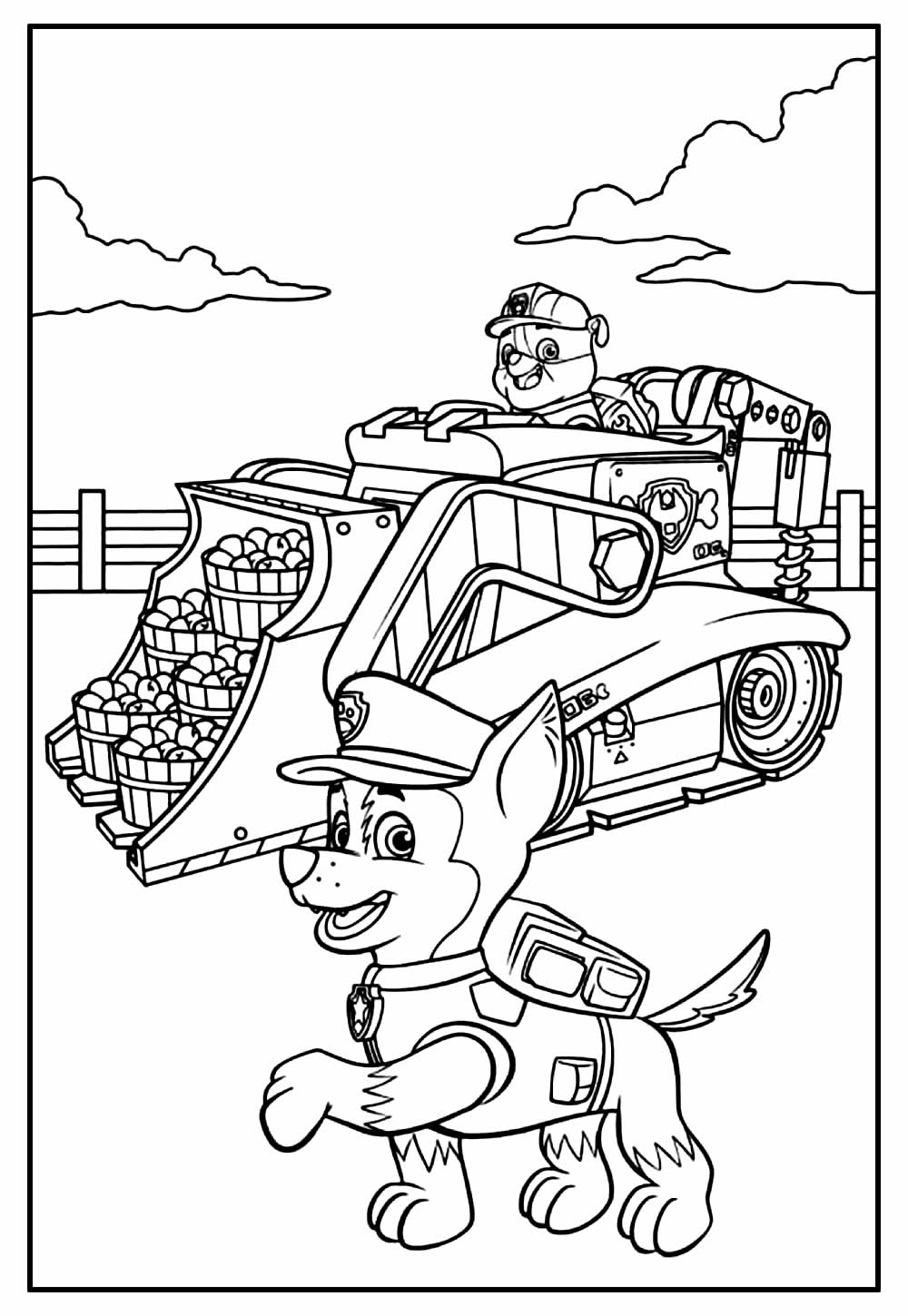 Desenhos Do Rubble Da Patrulha Canina Para Colorir Bora Colorir