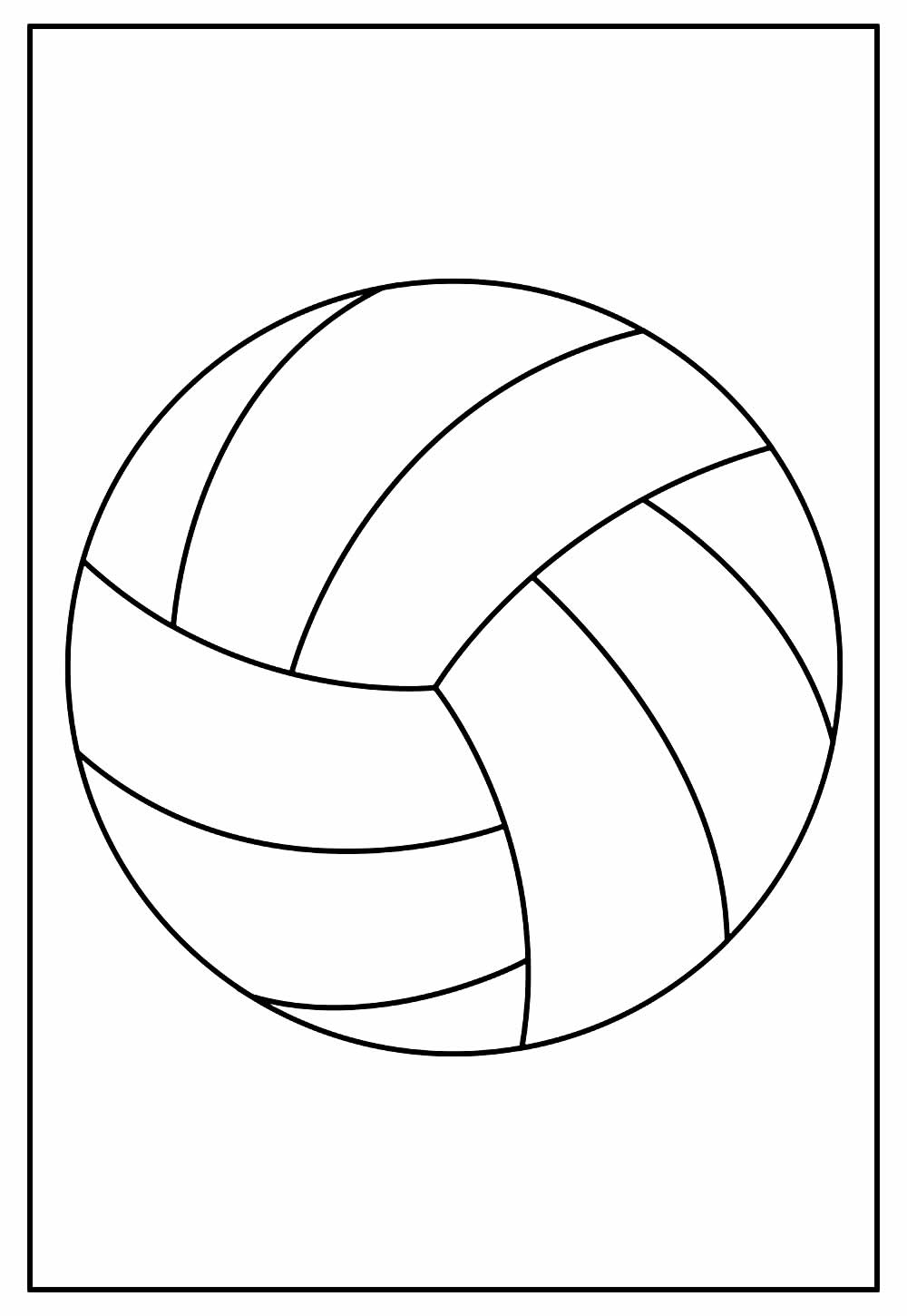 Desenho de Bola de Vôlei para pintar