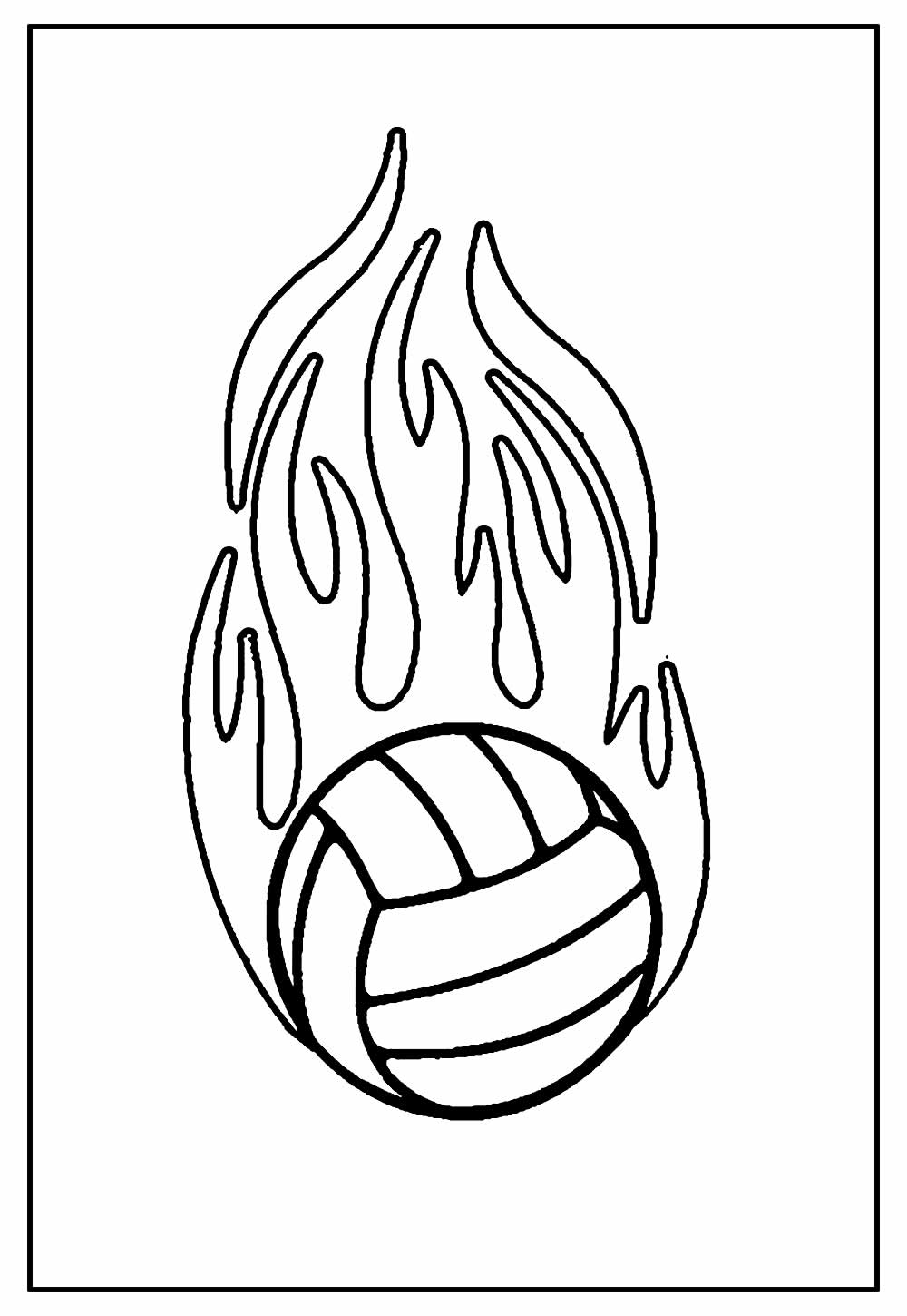 Desenho de Bola de Voleibol para colorir