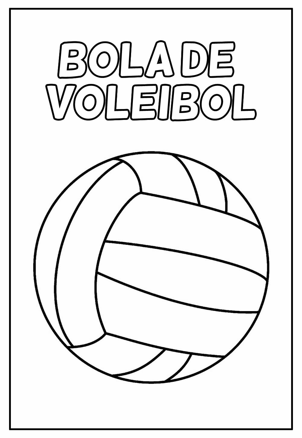 Desenho de Bola de Voleibol para pintar