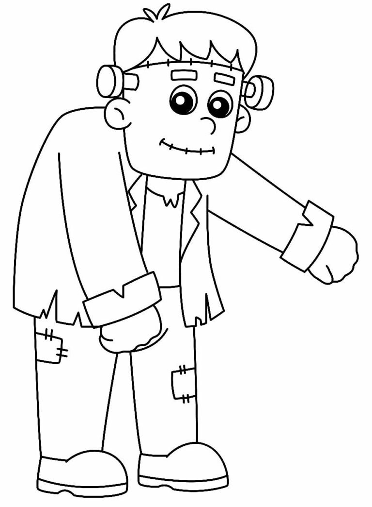 Desenhos de Frankenstein para colorir - Bora Colorir