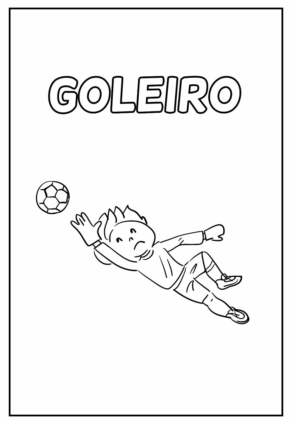 Desenho Educativo de Goleiro