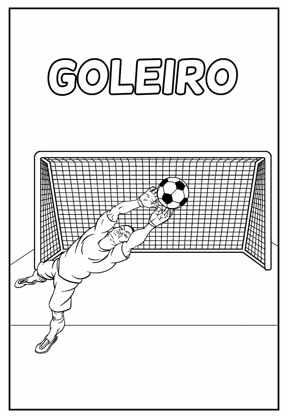 Desenho Educativo de Goleiro