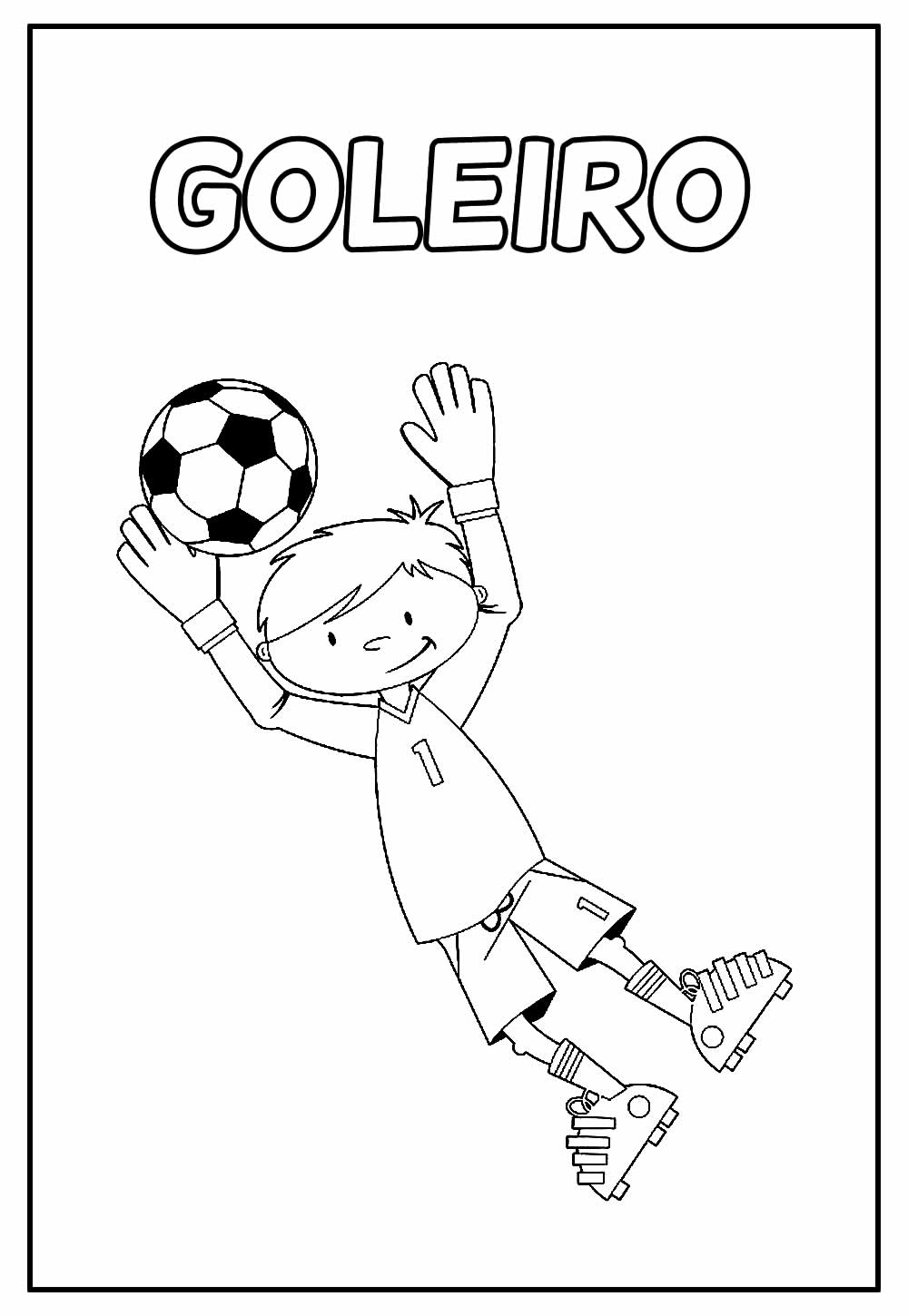 Desenho Educativo de Goleiro