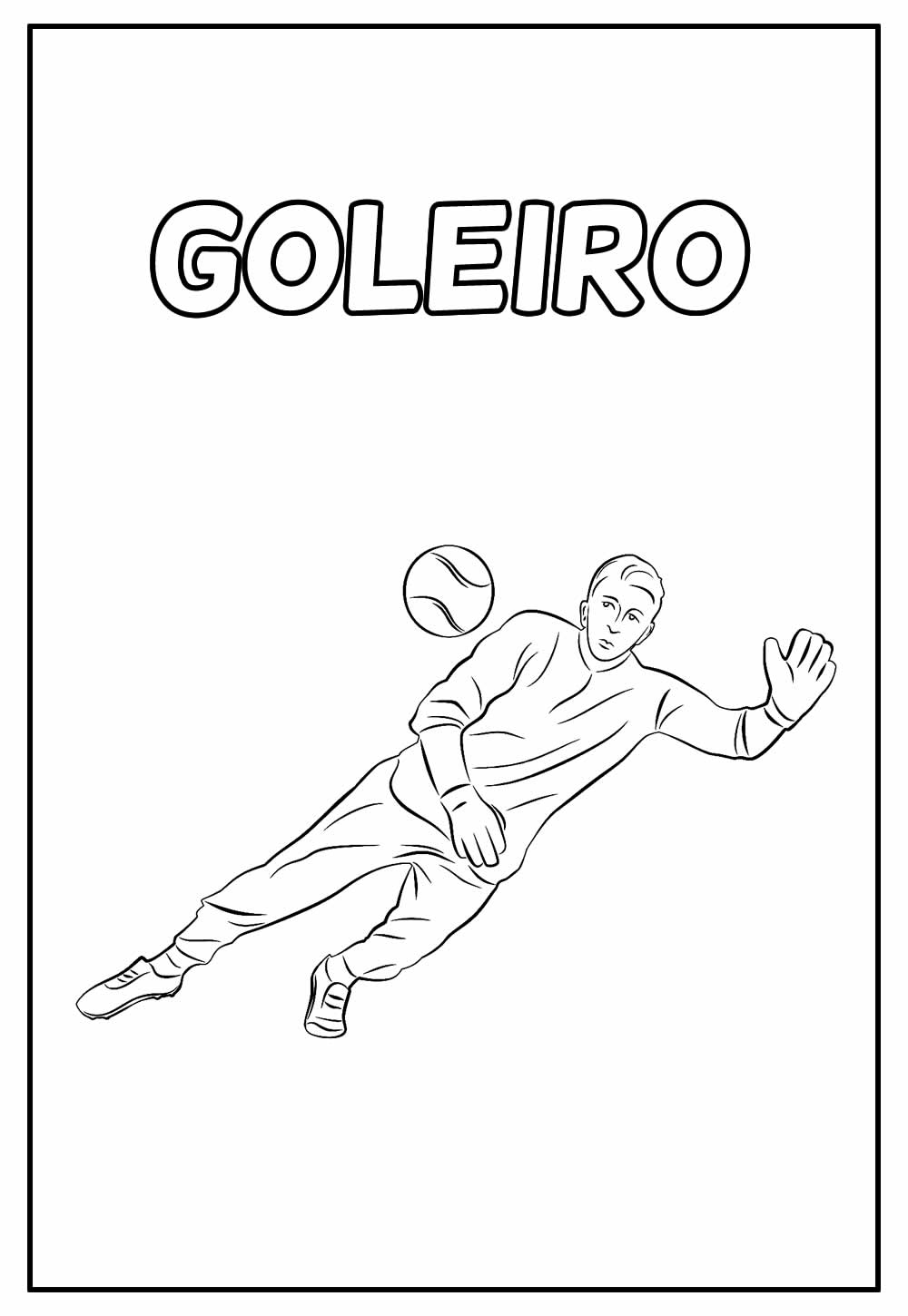 Desenho Educativo de Goleiro