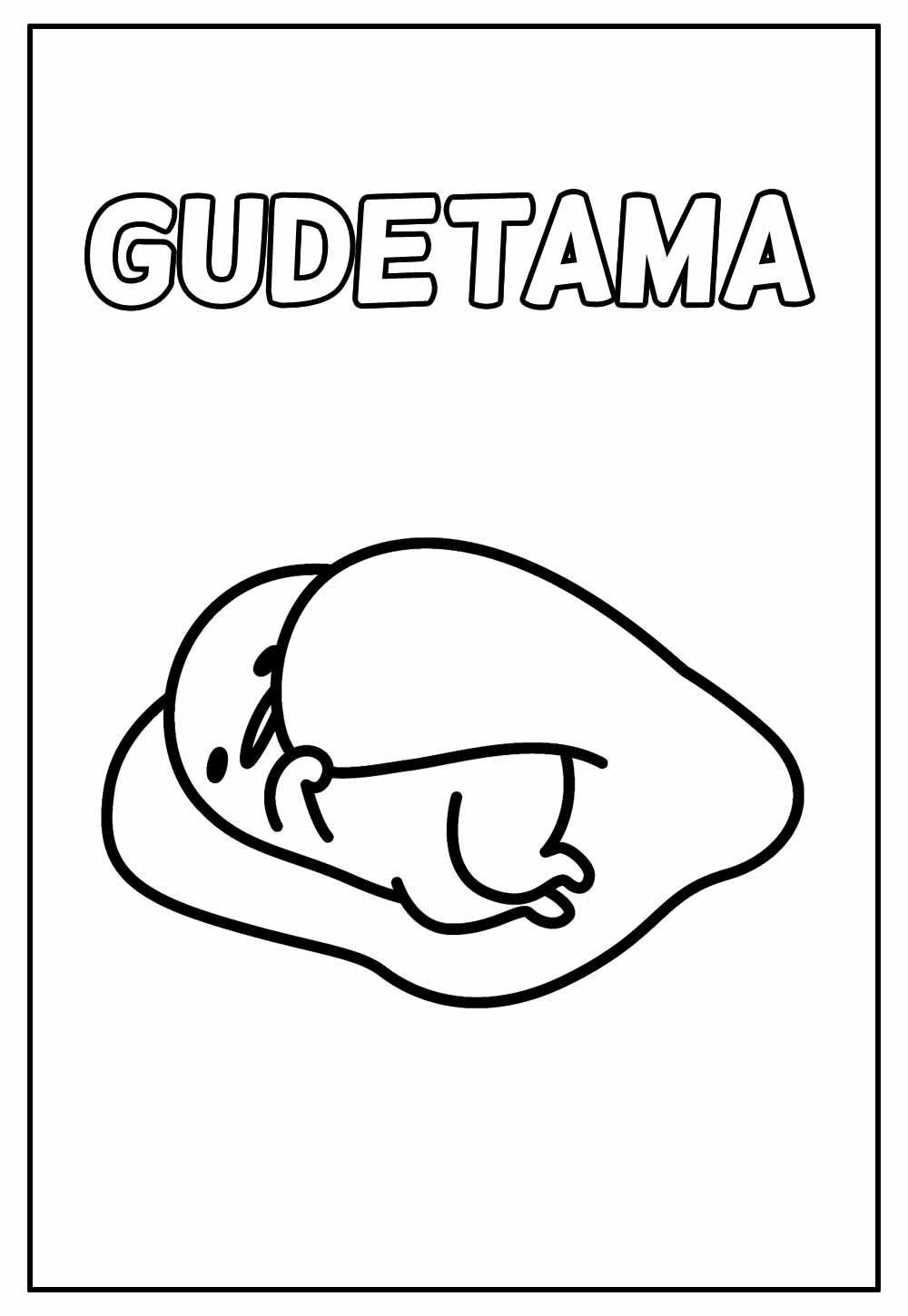 Desenho Educativo de Gudetama para colorir