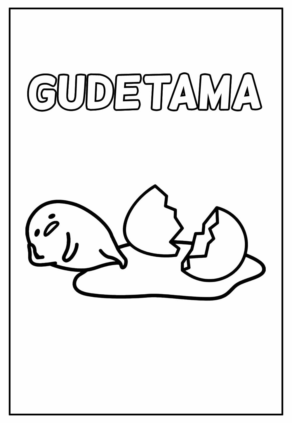 Desenho Educativo de Gudetama para colorir