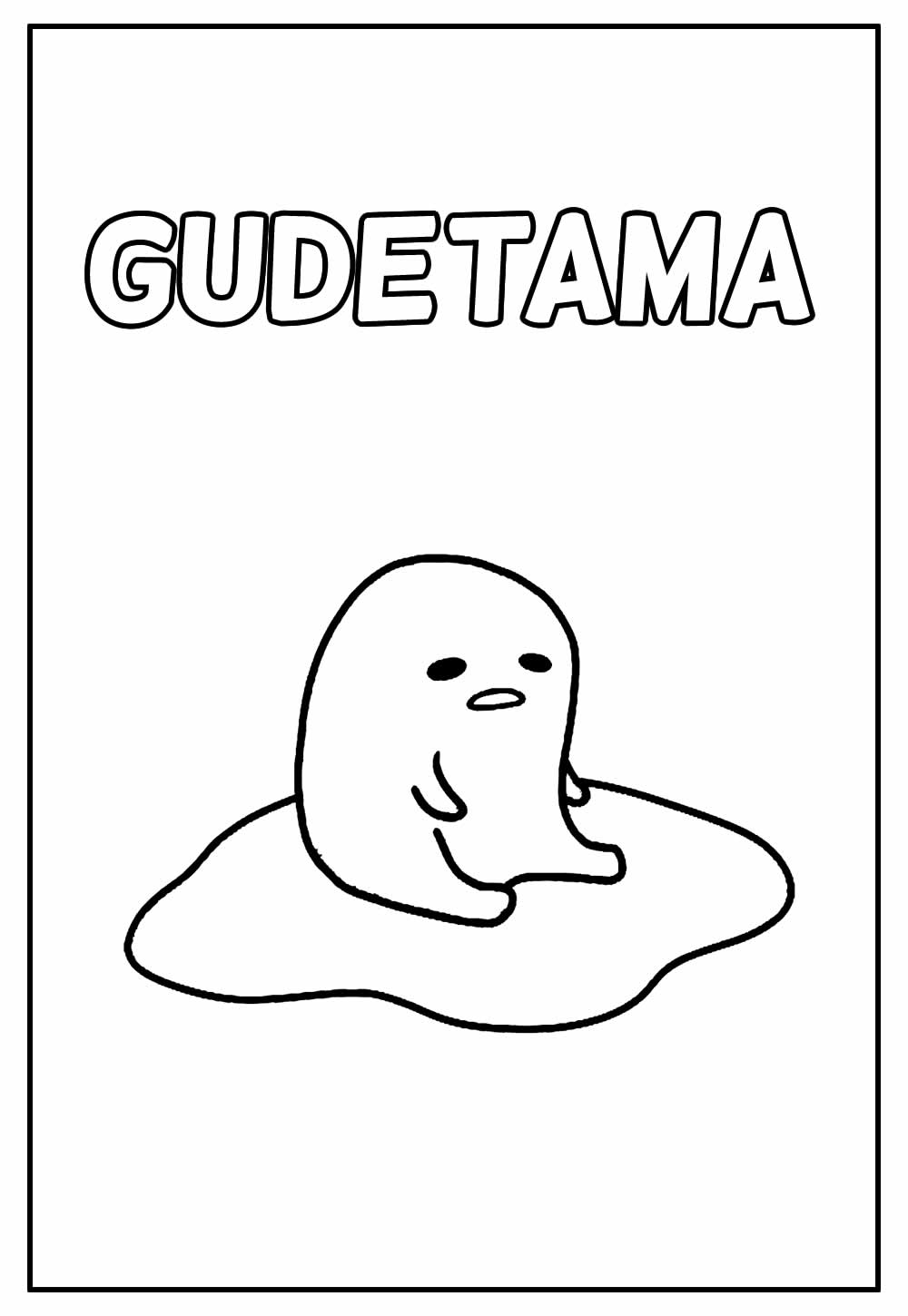 Desenho Educativo de Gudetama para pintar