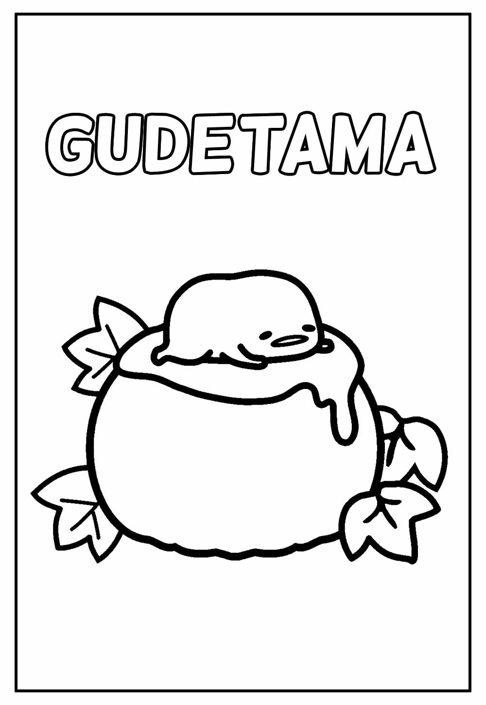 Desenho Educativo de Gudetama para pintar