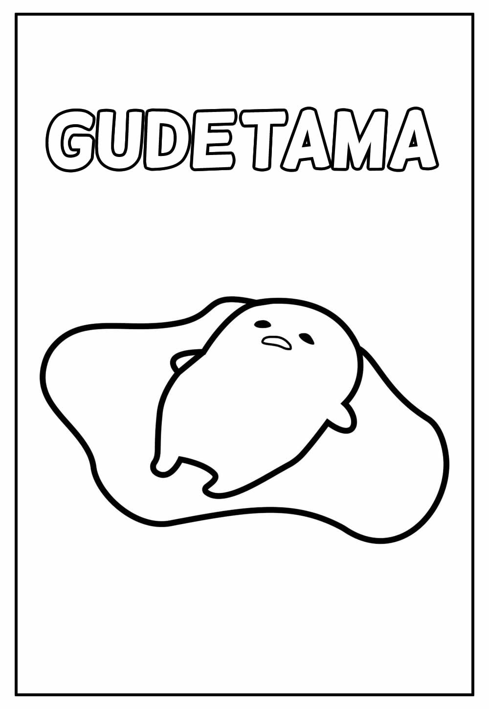 Desenho Educativo de Gudetama para colorir