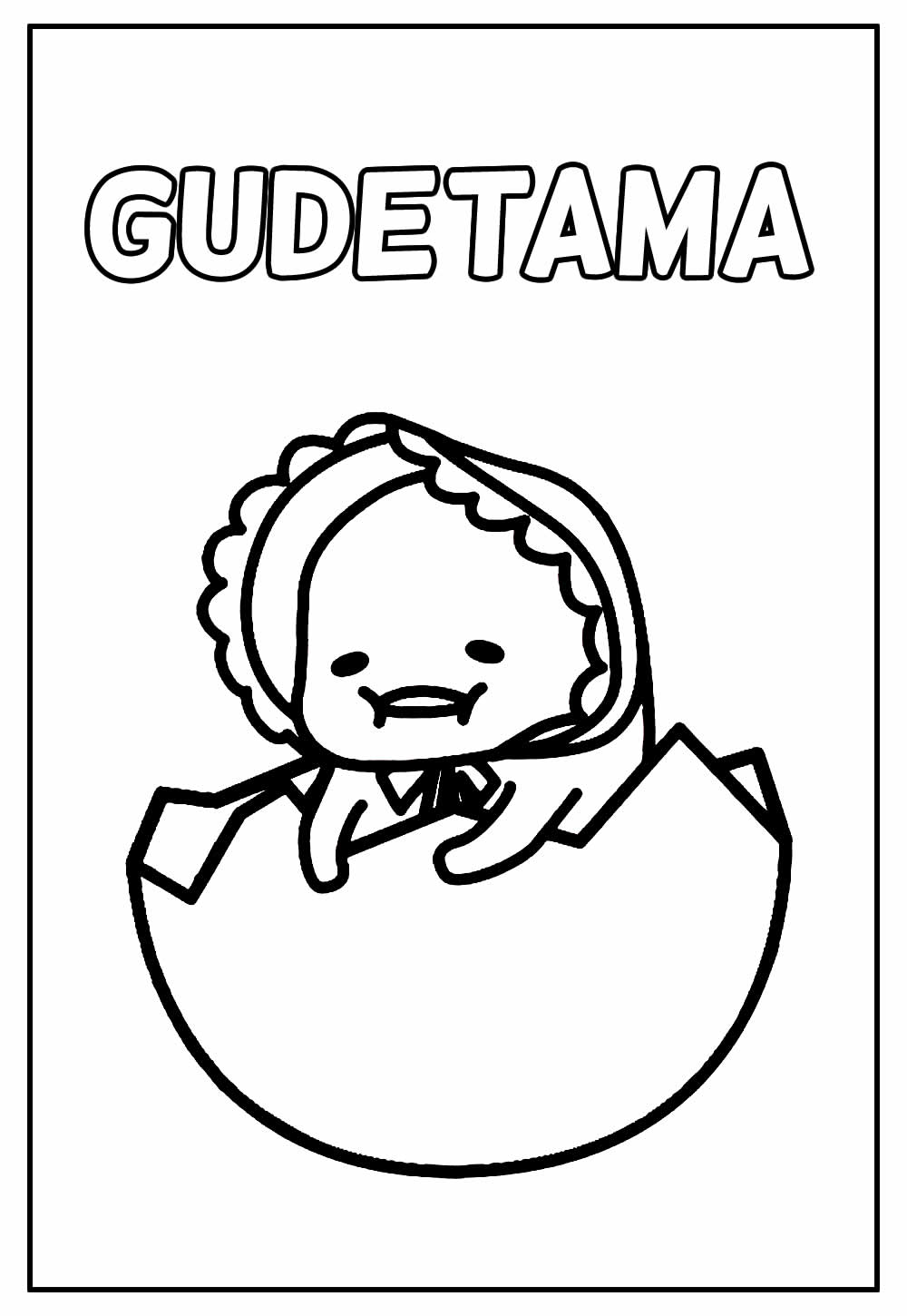 Desenho Educativo de Gudetama para colorir