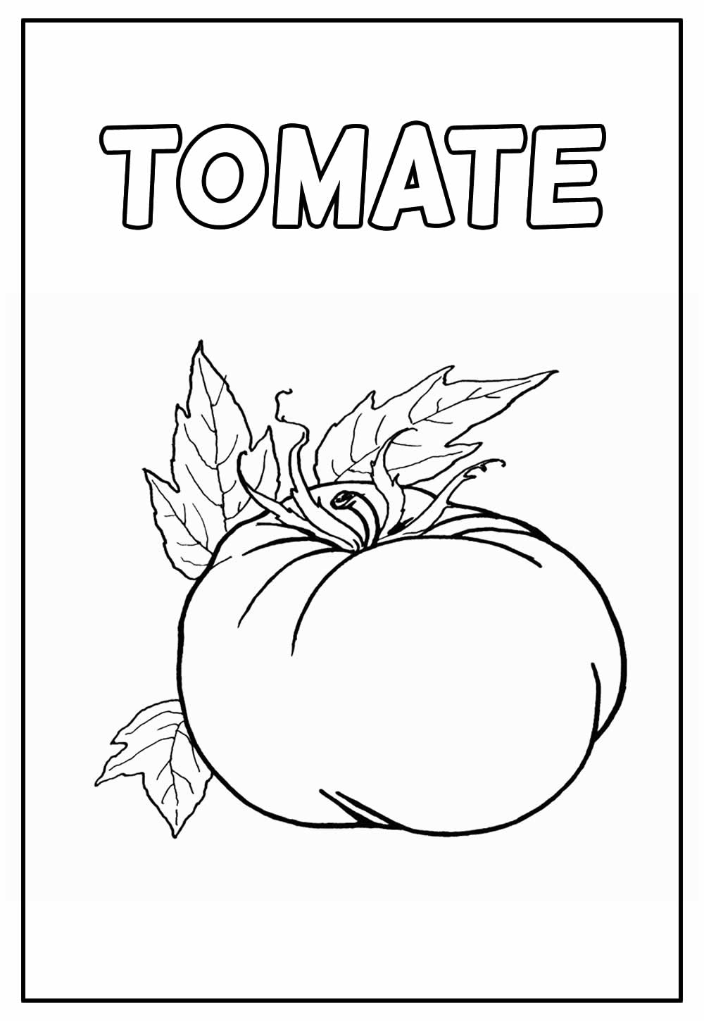 Desenho de Tomate para colorir