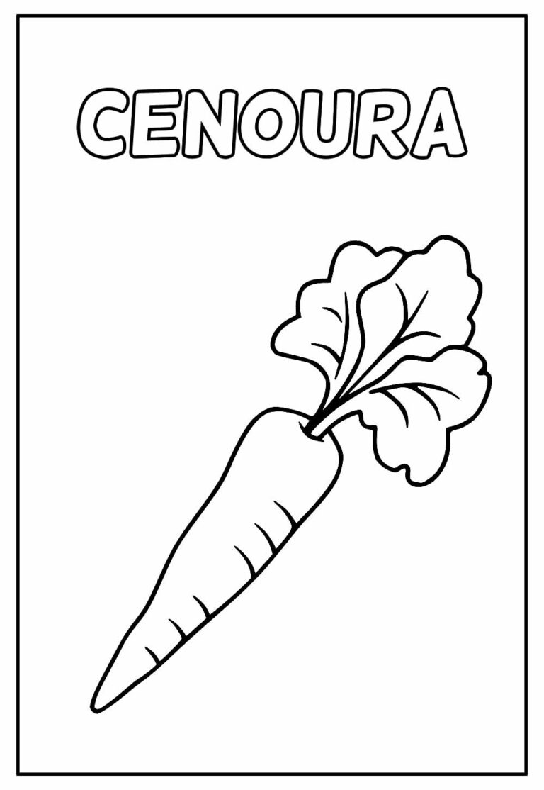 Desenhos de Legumes para colorir - Bora Colorir