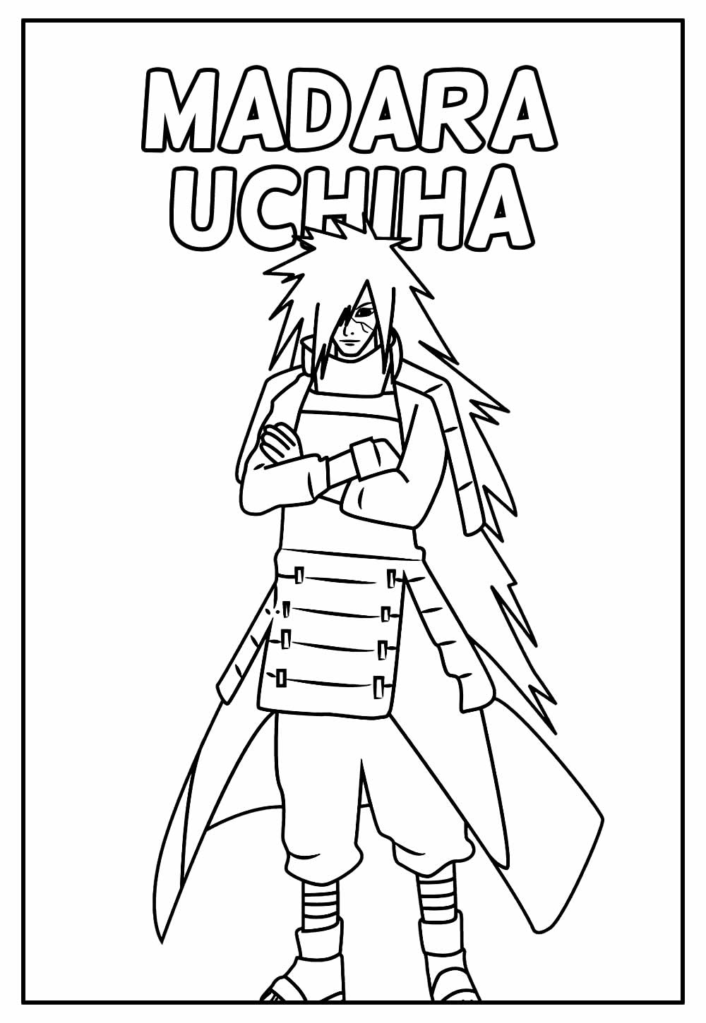 Desenho de Madara Uchiha para colorir