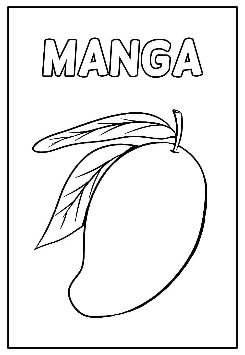 Desenhos Da Manga Para Colorir Fruta Bora Colorir