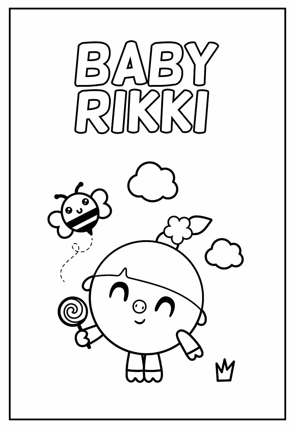 Desenho do Baby Rikki para pintar