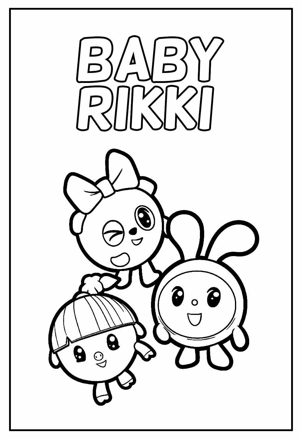 Desenho Educativo do Baby Rikki para colorir