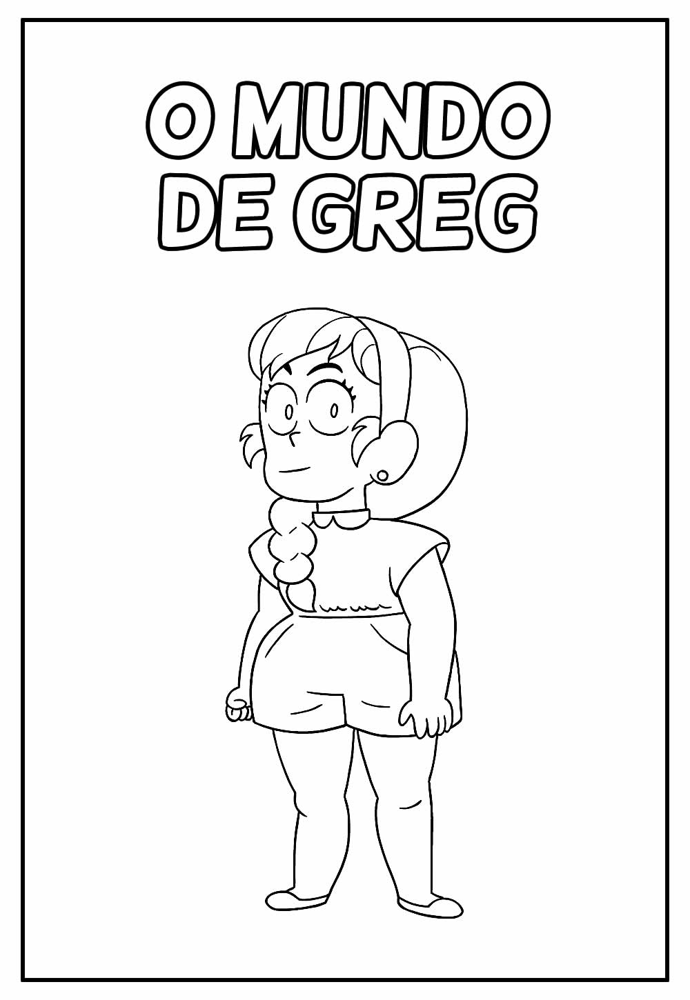 Desenho Educativo do Mundo de Greg para pintar