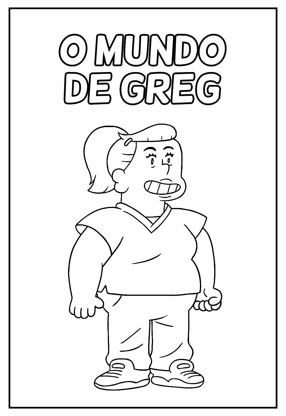 Desenho Educativo do Mundo de Greg para colorir