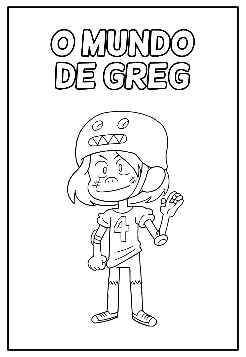 Desenho Educativo do Mundo de Greg para colorir