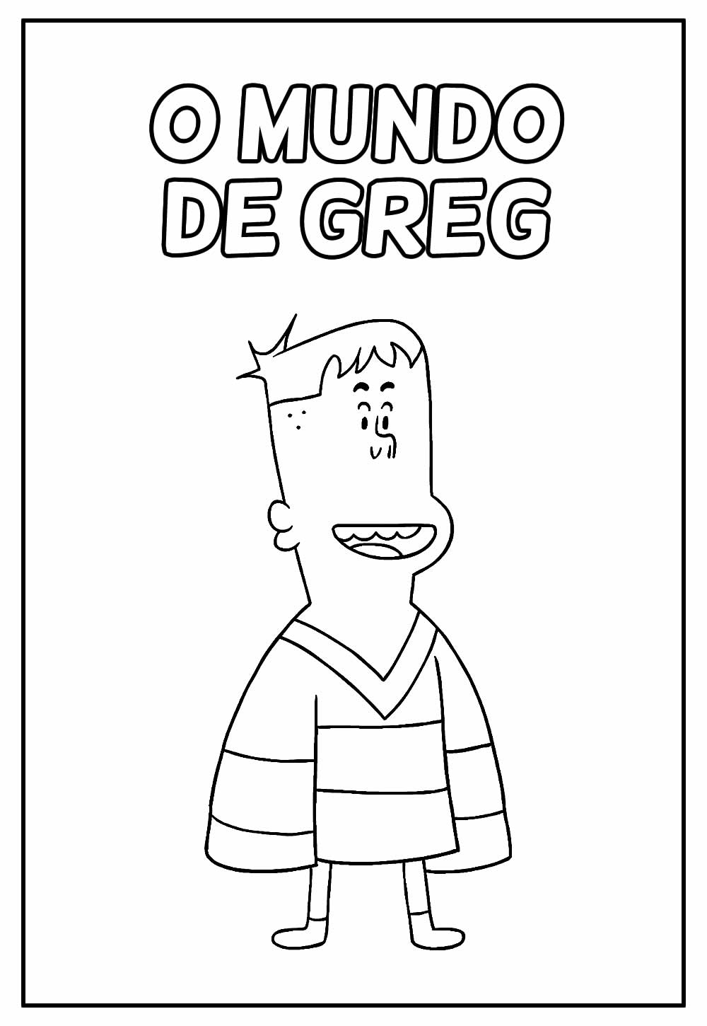 Desenho Educativo do Mundo de Greg para pintar