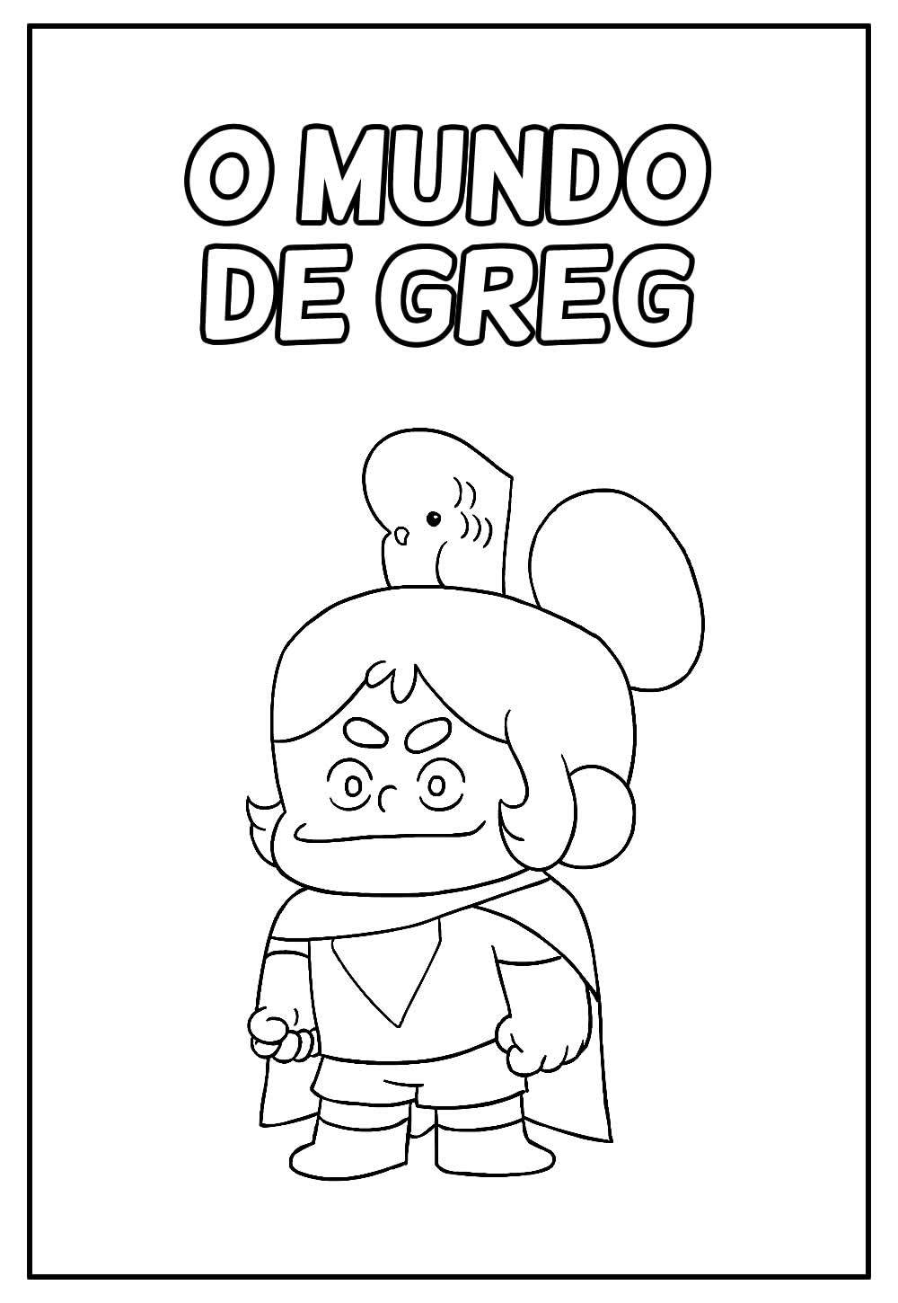 Desenho Educativo do Mundo de Greg para colorir