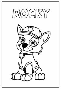 Desenhos do Rocky da Patrulha Canina para colorir - Bora Colorir