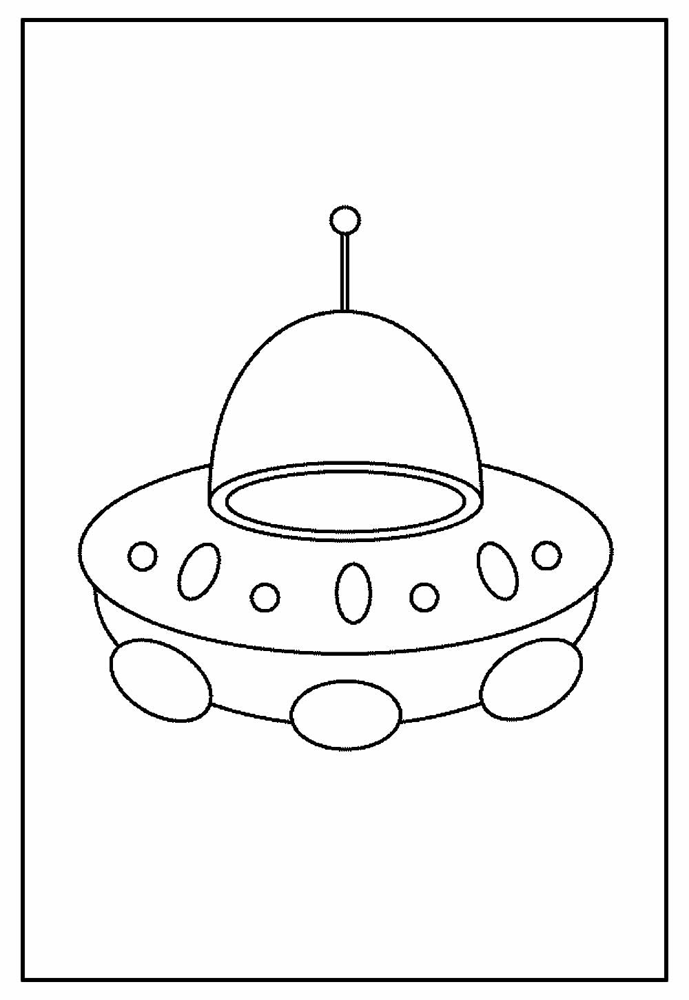 Desenho de Disco Voador para colorir