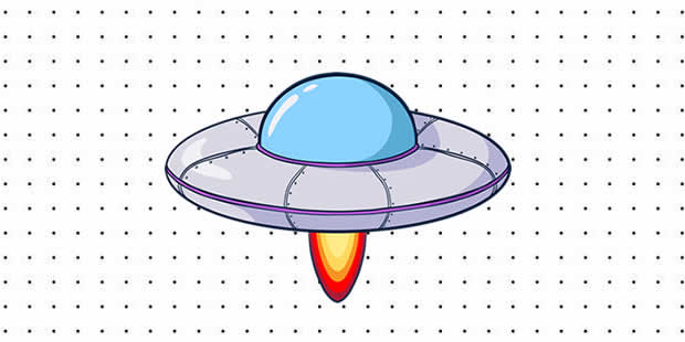 Desenhos de Disco Voador para imprimir