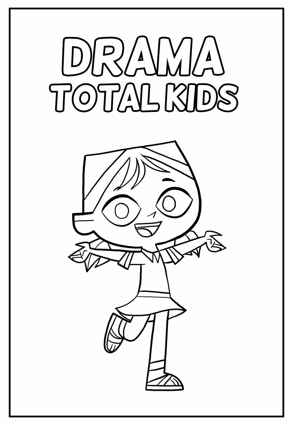 Desenho Educastivo de Drama Total Kids para colorir