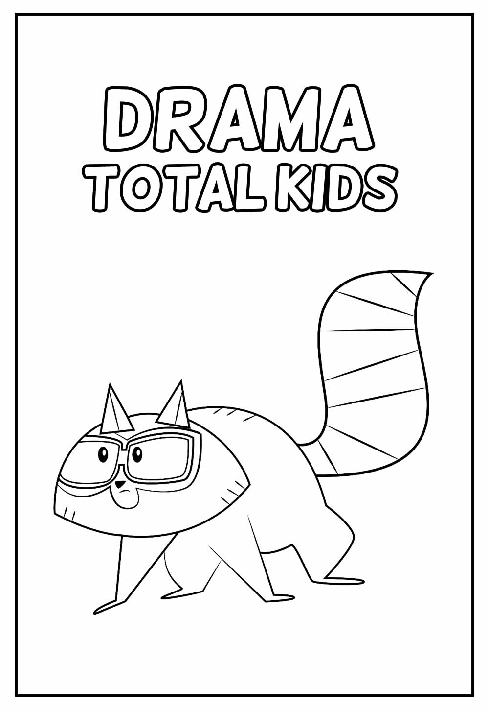 Desenho Educastivo de Drama Total Kids para pintar