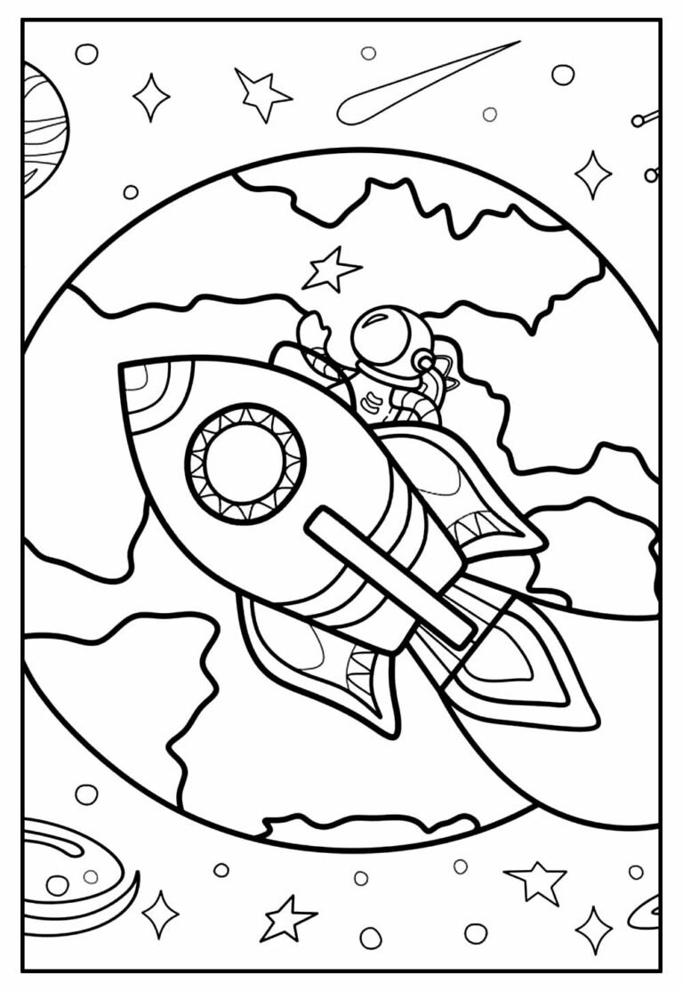 Desenhos de Espaço para colorir - Bora Colorir