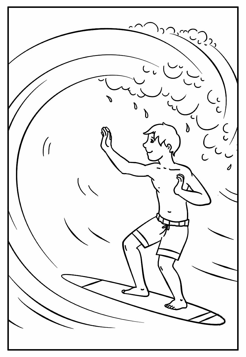 Desenho para colorir de Surf