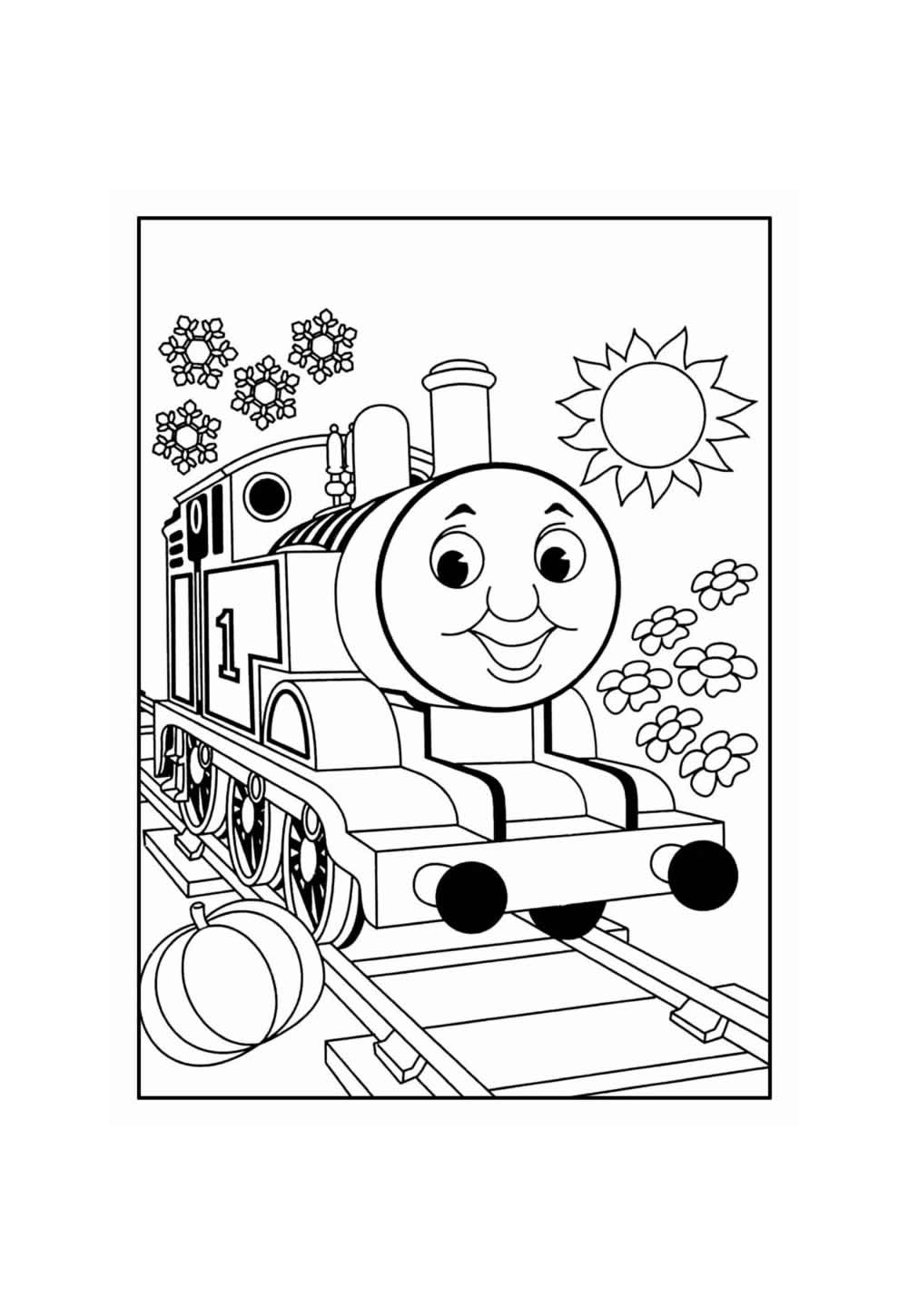 Desenho para pintar de Thomas e Seus Amigos