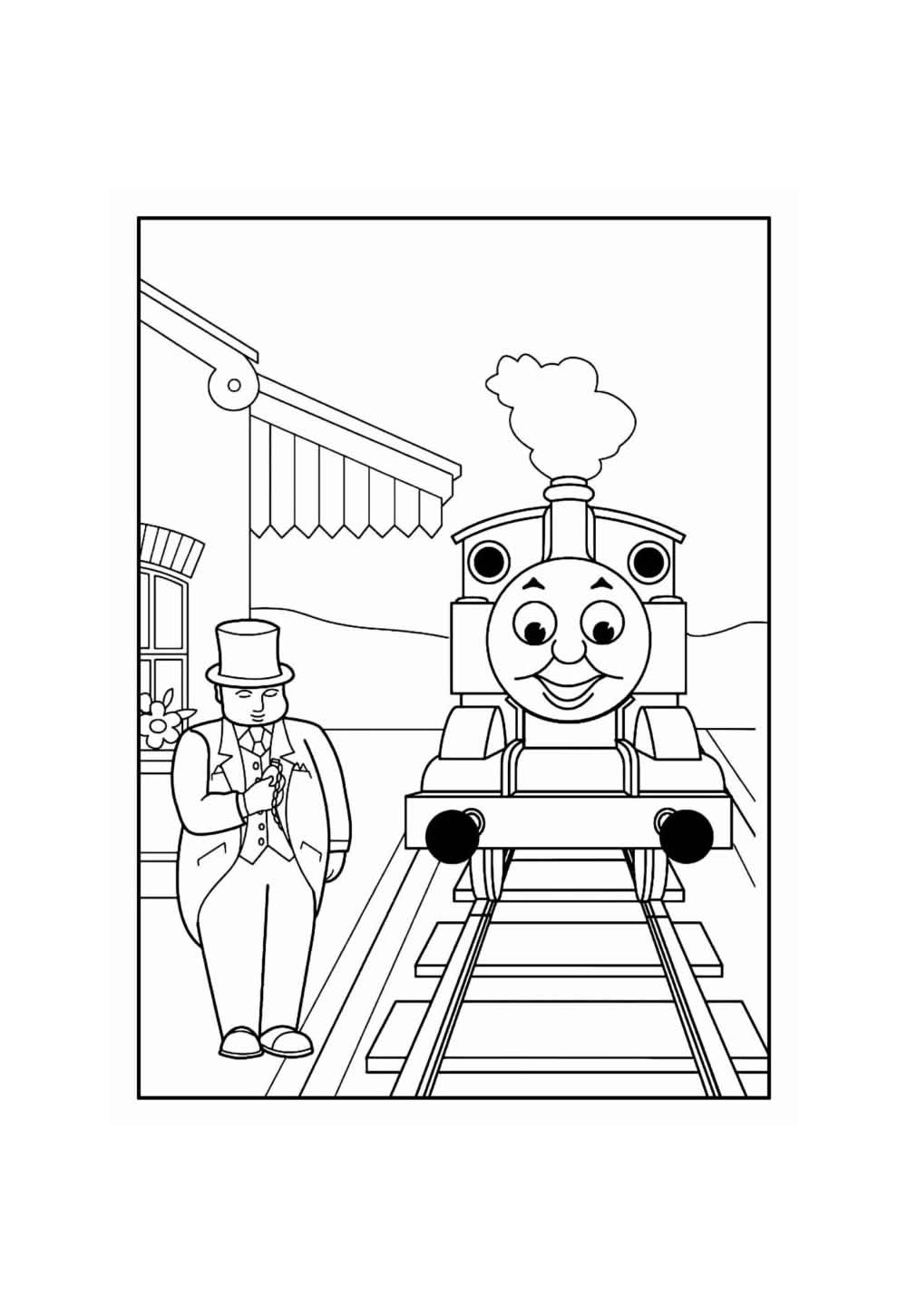 Página para Pintar - Thomas e Seus Amigos