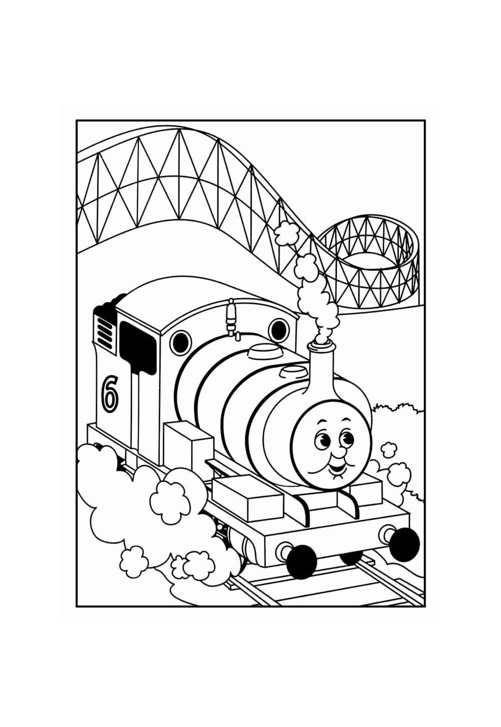 Desenho para pintar de Thomas e Seus Amigos