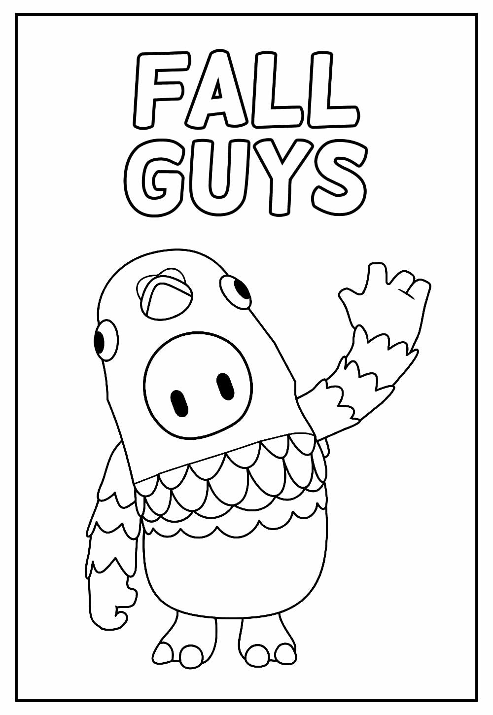 Desenhos de Fall Guys 26 para Colorir e Imprimir 