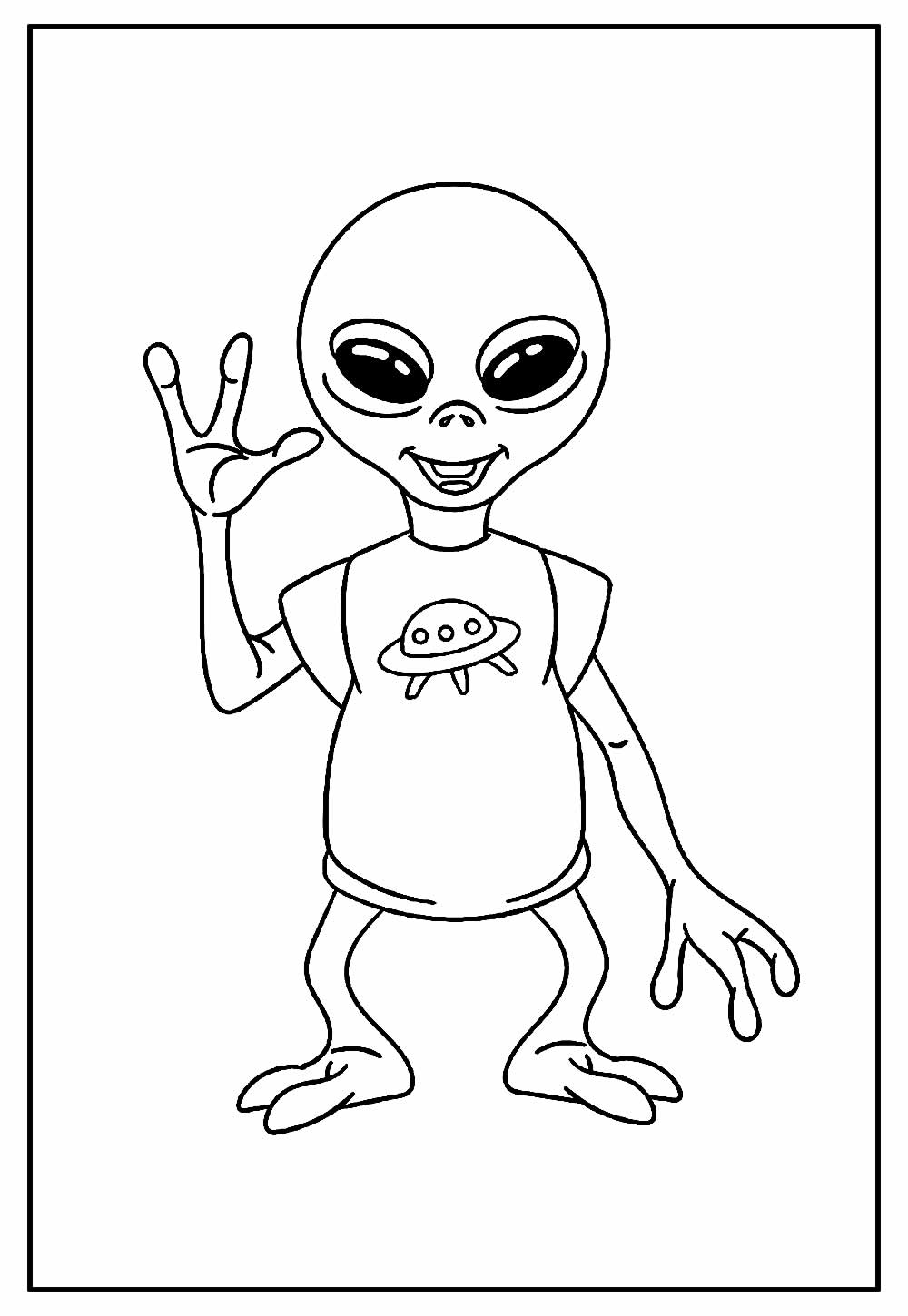 Desenhos de Alienígenas para colorir - Bora Colorir