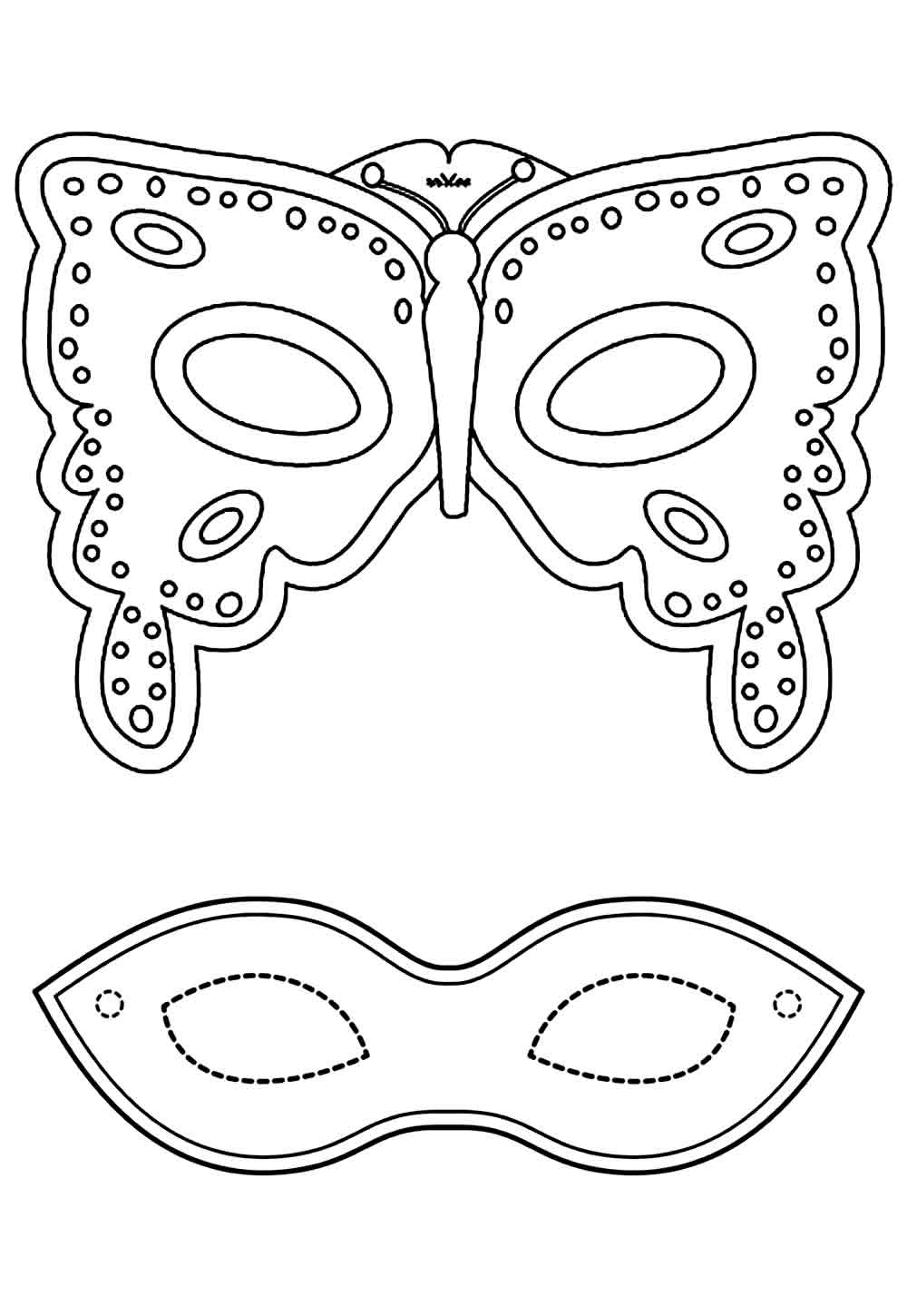 Máscaras de Carnaval para imprimir