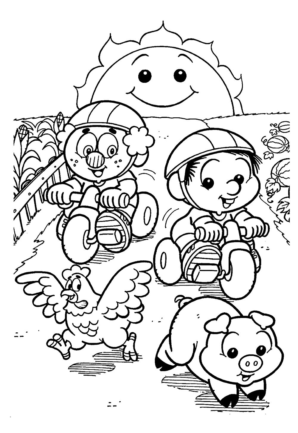 Desenho Chico Bento Colorir