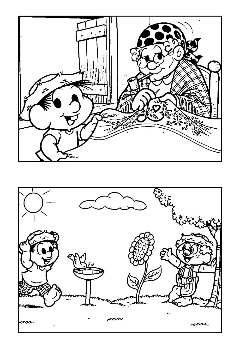 Desenho para colorir Chico Bento