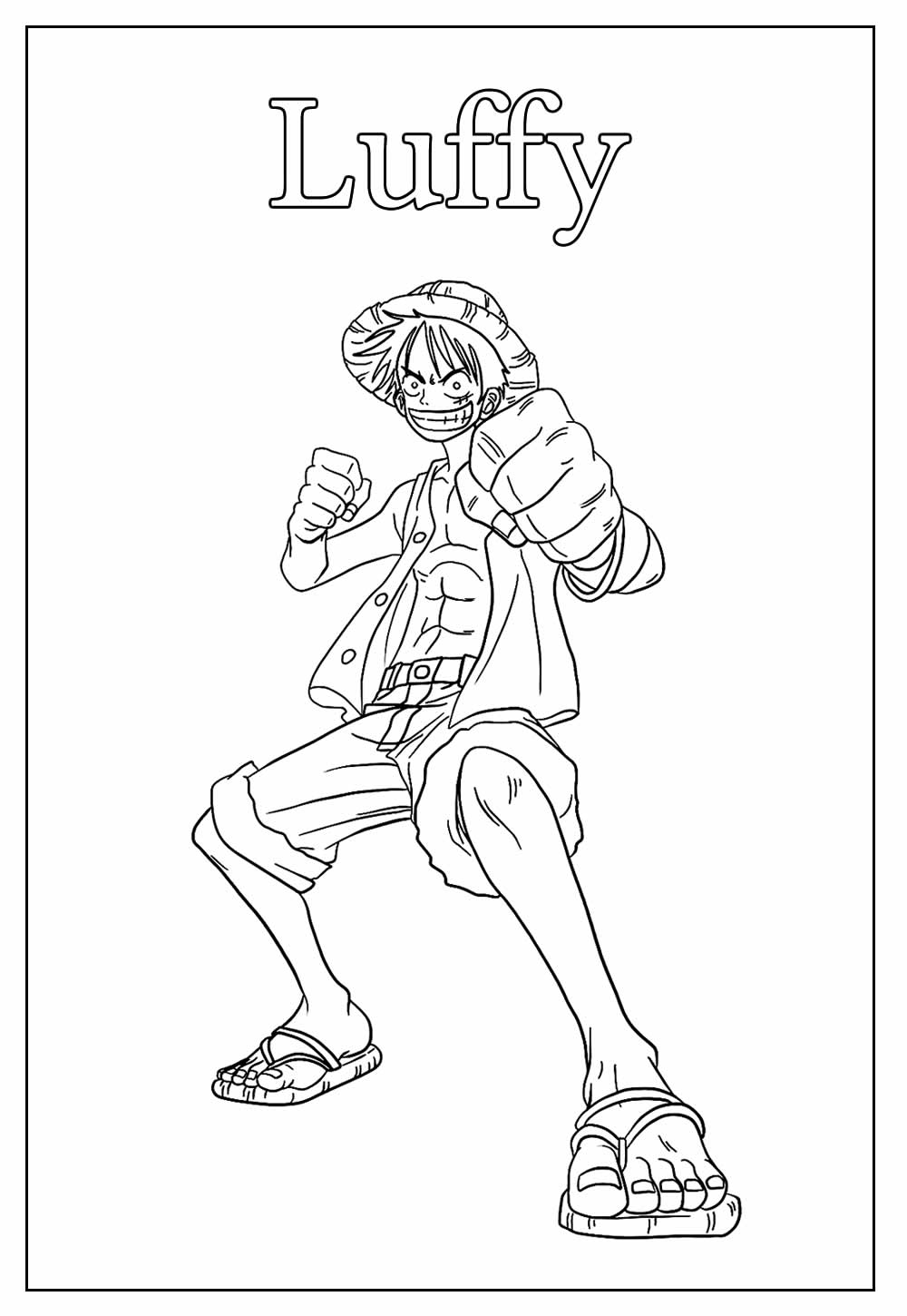 Desenho para colorir Luffy