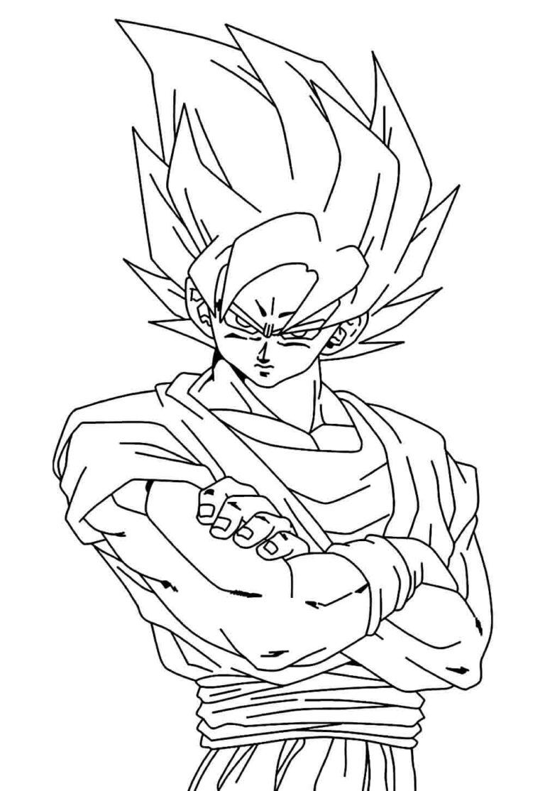 Desenhos do Goku para colorir - Bora Colorir