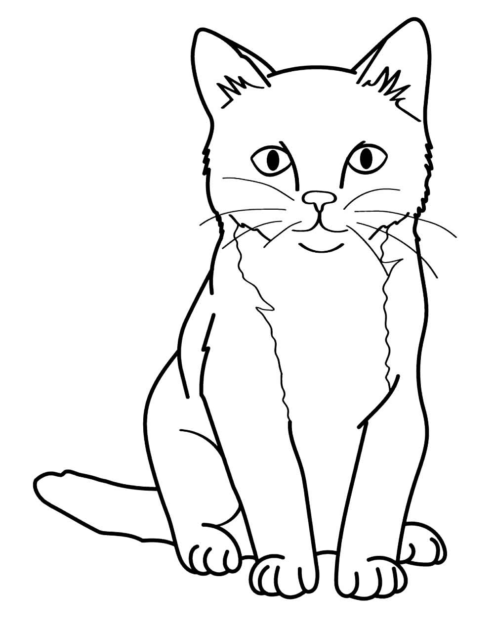 Desenho Infantil para pintar - Gato